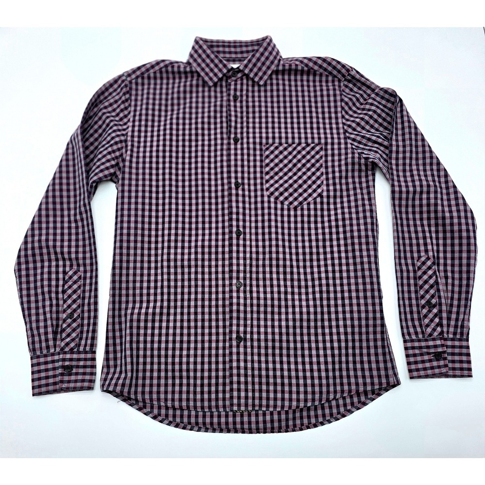 Billy Reid Men's Standard Fit Gingham Long‎ Sleeve Button Down Shirt Size S